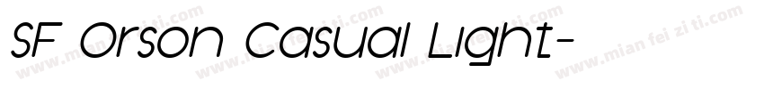 SF Orson Casual Light字体转换
